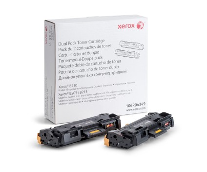 2 Toners Originales, Xerox 106R04349 Noir ~ 3.000 Pages