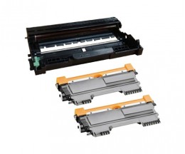 1 Tambour Compatible Brother DR-2200 ~ 12.000 Pages + 2 Toners Compatibles Brother TN-2220 / TN-2010 Noir ~ 2.600 Pages