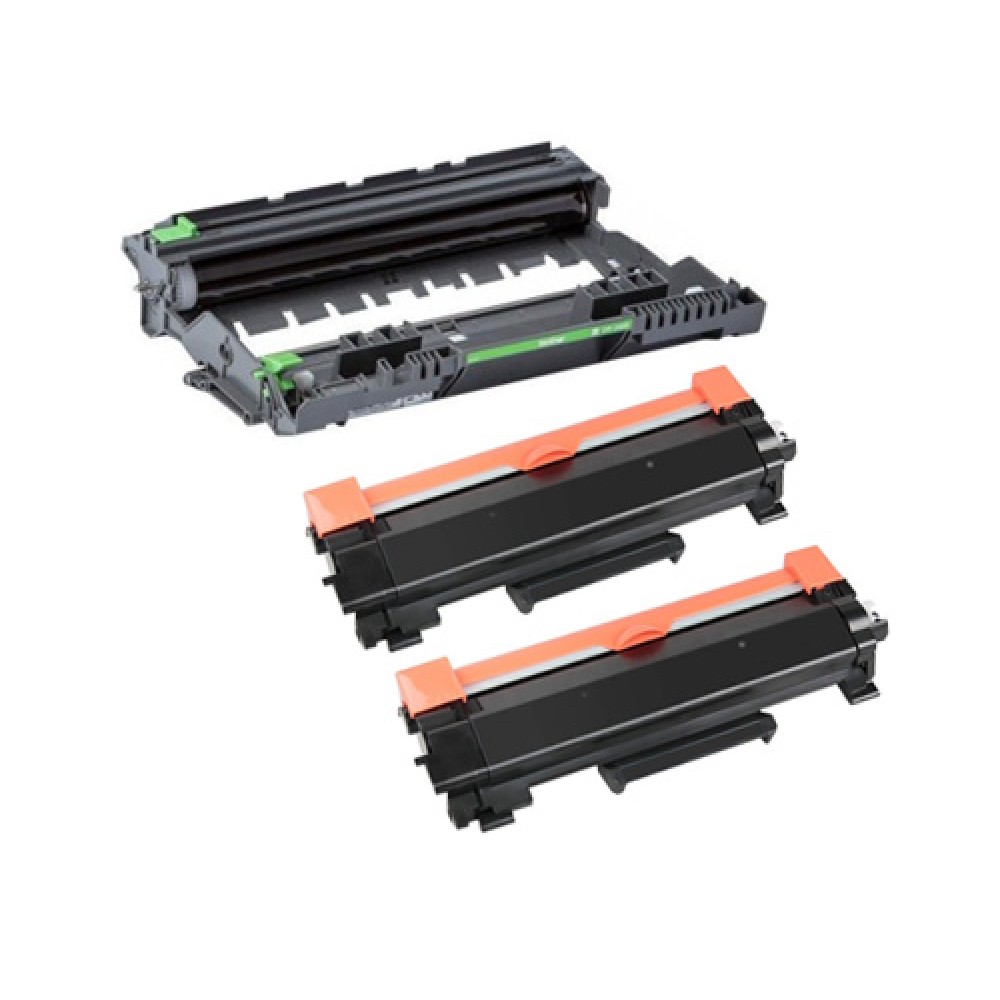 1 Tambour Compatible Brother DR-2400 ~ 12.000 Pages + 2 Toner Compatibles,  Brother TN-2410 / TN-2420 Noir ~ 3.000 Pages