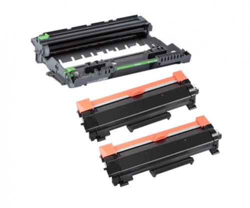 1 Tambour Compatible Brother DR-2400 ~ 12.000 Pages + 2 Toner Compatibles, Brother TN-2410 / TN-2420 Noir ~ 3.000 Pages