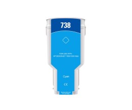 Cartouche Compatible HP 738 Cyan 300ml