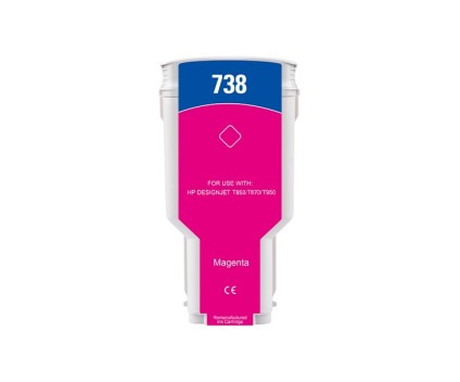 Cartouche Compatible HP 738 Magenta 300ml
