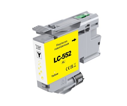 Cartouche Compatible Brother LC-552 XL Y Jaune ~ 1.500 Pages
