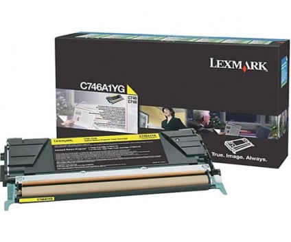 Toner Original Lexmark C746A1YG Jaune ~ 7.000 Pages