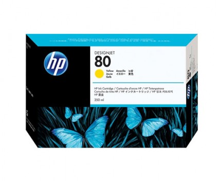 Cartouche Original HP 80 Jaune 350ml ~ 4.400 Pages