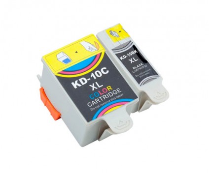 2 Cartouches Compatibles, Kodak 3949948 Noir 15ml + Couleur 60ml