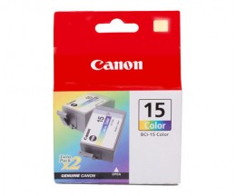 2 Cartouches Originales, Canon BCI-15 Couleur 7.5ml