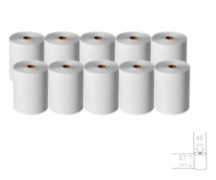 10 Rouleaux de papier thermique 57x45x11mm
