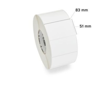 6 Etiquettes Originales, Zebra 880020-050 83mm x 51mm