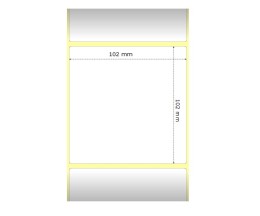 12 Etiquettes Compatibles, Zebra 880191-101D 102mm x 102mm