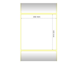 4 Etiquettes Compatibles, Zebra 880746-101 102mm x 102mm ~ 1.432 / Rouler