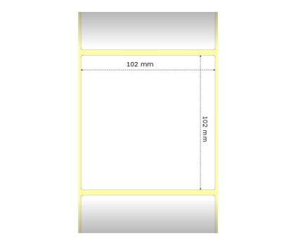 4 Etiquettes Compatibles, Zebra 880746-101 102mm x 102mm ~ 1.432 / Rouler