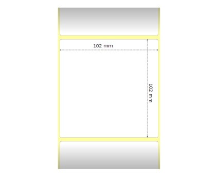 12 Etiquettes Compatibles, Zebra 800264-405 102mm x 102mm ~ 700 / Rouler