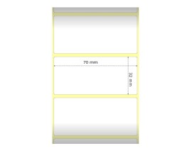 8 Etiquettes Compatibles, Zebra 3006308-T 70mm x 32mm ~ 4.470 / Rouler