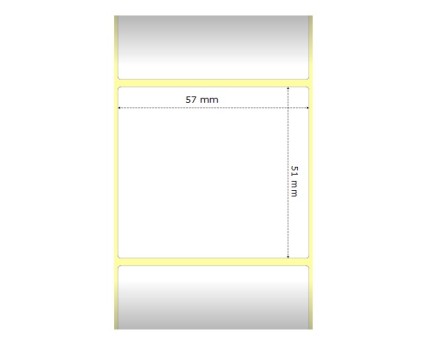 Etiquette Compatibles, Zebra 800262-205 57mm x 51mm ~ 1.370 / Rouler