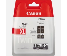 2 Cartouches Originales, Canon PGI-550 XL Noir 22ml