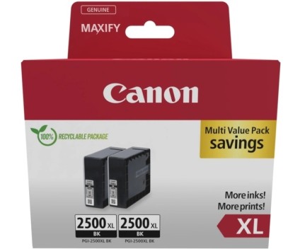 2 Original Compatibles, Canon PGI-2500 XLBK Noir 71ml