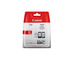 2 Cartouches Originales, Canon PG-545 XL / CL-546 Noir 15ml + Couleur 8ml