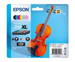 6 Cartouches Originales, Epson T16P8 / 250XL Noir 10.2ml + Couleur 8.9ml